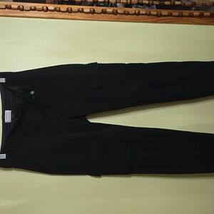 Anthropologie Women's Black Essential Slim  Pants With Cargo Packets